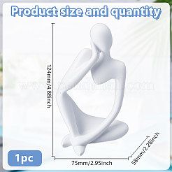 Resin Abstract Thinker Display Decorations&nbsp;AJEW-WH0270-624A
