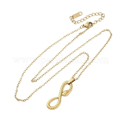 インフィニティ スネーク 304 ステンレス ペンダント ネックレス  イオンプレーティング（ip）  18KGP本金メッキ  17.99インチ（45.7cm）&nbsp;NJEW-M096-04G