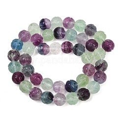 Natural Fluorite Carved Beads Strands&nbsp;G-L634-J04-B01