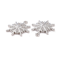 Brass Micro Pave Clear Cubic Zirconia Pendants&nbsp;KK-G418-05P