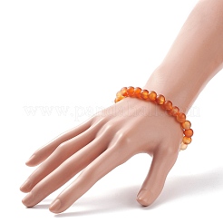 Natural Carnelian Round Beaded Stretch Bracelet&nbsp;BJEW-JB08644