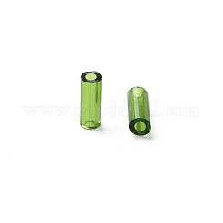 透明なガラスラッパビーズ  丸い穴  濃い緑  3~8x2mm  穴：0.7mm  約450g /ポンド&nbsp;SEED-N005-001-C05