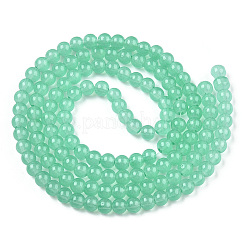 Baking Paint Imitation Jade Glass Round Bead Strands&nbsp;DGLA-Q021-6mm-22-A