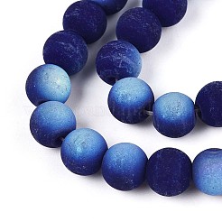 Frosted Opaque Glass Beads Strands&nbsp;GLAA-T032-P8mm-MBB03