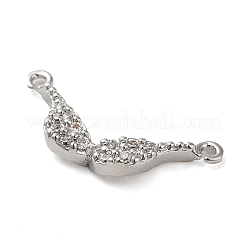Brass Micro Pave Cubic Zirconia Pendants&nbsp;KK-H455-18P