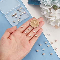 30Pcs 3 Colors Rack Plating Brass Micro Pave Cubic Zirconia Slide Charms&nbsp;KK-BC0012-83