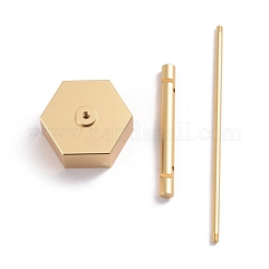 アルミニウム合金 T 字型イヤリング ディスプレイ スタンド  六角台座付き  ゴールドカラー  3.9x6x11.6cm&nbsp;EDIS-WH0005-07G-A