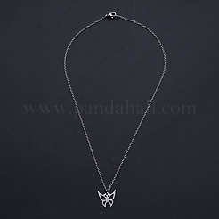 Non-Tarnish 201 Stainless Steel Pendant Necklaces&nbsp;NJEW-S105-JN514-40-1