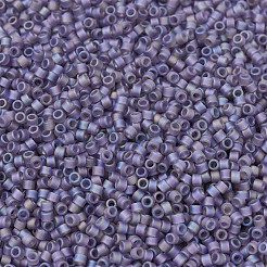 MIYUKIデリカビーズ  シリンダー  日本製シードビーズ  11/0  （db0870)マット透明ライトアメジストab  1.3x1.6mm  穴：0.8mm  約2000PCS /ボトル  10 G /ボトル&nbsp;SEED-JP0008-DB0870