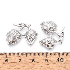 304ステンレスペンダント  ストロベリーチャーム  変色防止  ステンレス鋼色  19x24.1x4.4mm  穴：1mm&nbsp;LS-STAS-T065-71P