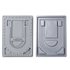 プラスチック植毛ビーズデザインボード  ネックレスのデザインのために  長方形9.33x12.99x5.12インチ  ミックスカラー&nbsp;ODIS-G003-M