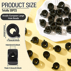 Acrylic European Beads&nbsp;OACR-TAC0013-14Q