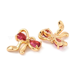 Brass Micro Pave Cubic Zirconia Charms&nbsp;KK-S389-03G-03