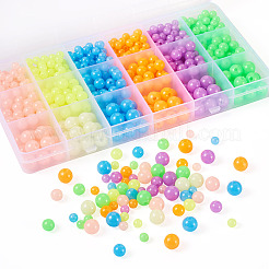 702Pcs 18 Styles Luminous Acrylic Beads&nbsp;MACR-TA0002-09