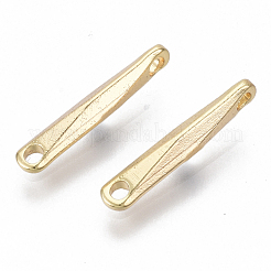 真鍮製リンクコネクター  ニッケルフリー  棒状  18KGP本金メッキ  15x2.5x2.5mm  穴：1.4mm&nbsp;KK-S348-483-NF
