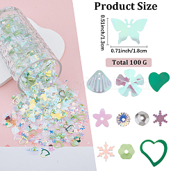 100G Plastic Sequins Beads&nbsp;PVC-CP0001-01C