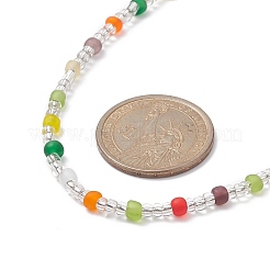 Glass Seed Beaded Necklace for Women&nbsp;NJEW-JN04276