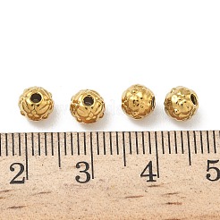 304ステンレススチールビーズ  ラウンド  イオンプレーティング（ip）  18KGP本金メッキ  5.5x5mm  穴：1.2mm&nbsp;STAS-D204-25G