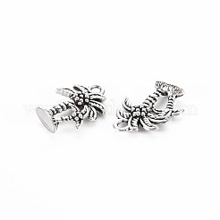 合金のチベット風チャーム  カドミウムフリー＆鉛フリー  ココヤシの木  アンティークシルバー  18x13x4mm  穴：1.8mm&nbsp;X-TIBE-S320-201AS
