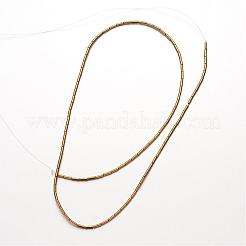 電気メッキ非磁性合成ヘマタイトビーズ連売り  チューブ  黄金メッキ  4x1mm  穴：0.5mm  約97個/連  15.7インチ&nbsp;G-F300-37A-03