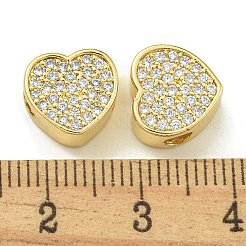 Rack Plating Brass Micro Pave Cubic Zirconia Beads&nbsp;KK-K386-16G