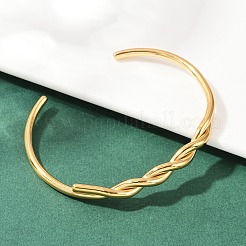 304 Stainless Steel Cuff Bangles for Women&nbsp;BJEW-F497-01G