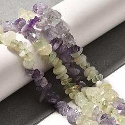 Natural New Jade & Amethyst Beads Strands&nbsp;G-L610-A21-01