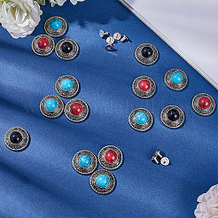 21 Sets 3 Colors Alloy Decorative Rivets&nbsp;FIND-GF0005-34