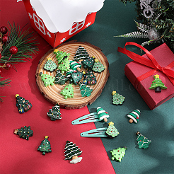 60Pcs 10 Styles Christmas Theme Oapque Resin Decoden Cabochons&nbsp;RESI-SC0005-65
