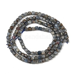天然石カヤナイトビーズ連売り  キューブ  多面カット  3.5x3.5x3.5mm  穴：0.7mm  約127~129個/連  14.96~15.04''（38~38.2センチメートル）&nbsp;G-RM2025-C39-B02