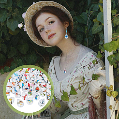 1Set Glass Cabochons&nbsp;GGLA-PH0001-65F