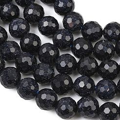 Synthetic Blue Goldstone Beads Strands&nbsp;GG-CBA199E-F02-10mm