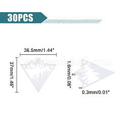 30Pcs 201 Stainless Steel Filigree Pendants&nbsp;STAS-UN0042-05