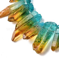 Two Tone Natural Quartz Crystal Beads Strands&nbsp;G-Z131-K01-05