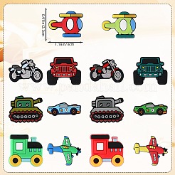 14Pcs 14 Styles Cartoon Food Grade Silicone Focal Beads&nbsp;SIL-SZ0002-36