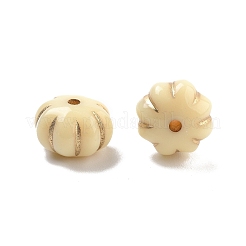 メッキアクリルビーズ  ゴールドライン入り  花  小麦  12x8.5mm  穴：1.8mm  745個/ 500g&nbsp;OACR-Q084-01A