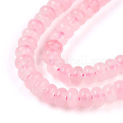 染め加工天然石ホワイトジェイドビーズ連売り  ロンデル  ピンク  4~5x2~3mm  穴：0.8mm  約142~150個/連  14.57~14.96''（37~38センチメートル）&nbsp;G-T139-57A-14