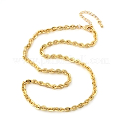 Brass Boston Link Chain Necklaces for Women Men&nbsp;NJEW-F337-08G