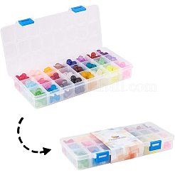 24colors Transparent Glass Beads&nbsp;GLAA-PH0006-01-10mm