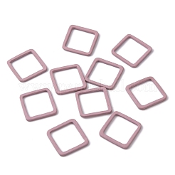 スプレープリント合金フレームコネクター  正方形  オールドローズ  18x18x1.5mm  内径：14x14mm&nbsp;FIND-WH0050-61D