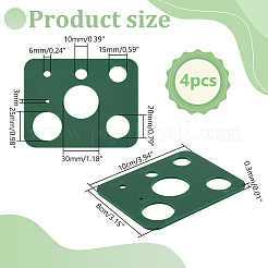 アクリルクラフト人形の目のテンプレート  人形作り用  長方形  シーグリーン  100x80x3mm  内径：3~30mm&nbsp;DIY-WH0580-39B