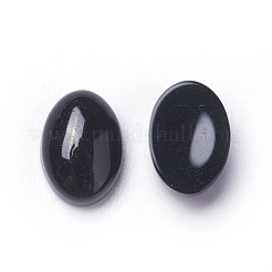Natural Dyed & Heated Black Agate Cabochons&nbsp;G-F605E-09B