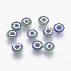 Handmade Lampwork Evil Eye Cabochons&nbsp;LAMP-P043-A10