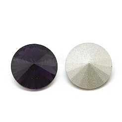 Pointed Back Glass Rhinestone Cabochons&nbsp;RGLA-T086-8mm-16