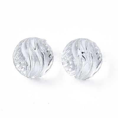 透明なアクリルビーズ  ラウンド  透明  17.5x18x17.5mm  穴：2mm  約173個/500g&nbsp;TACR-N009-34-1