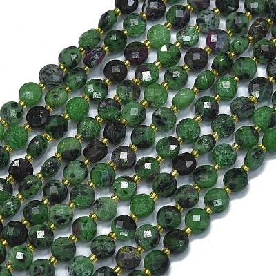 Natural Ruby in Zoisite Beads Strands&nbsp;G-K389-B12-01-1