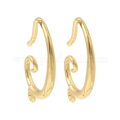 Brass Earring Hooks&nbsp;KK-Z154-15G-1