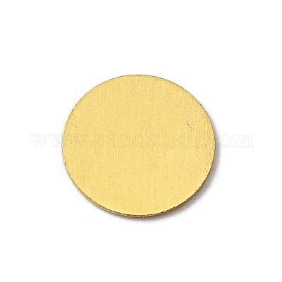 真鍮シート  ブローチ台座製作用  フラットラウンド  生（メッキなし）  12x0.5mm&nbsp;FIND-WH0036-50G-07-1