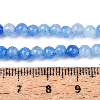 Dyed Natural White Jade Beads Strands&nbsp;G-T140-4mm-A08-1
