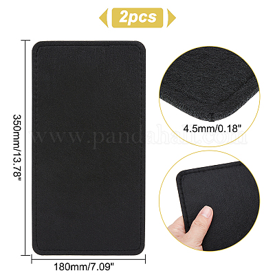 フェルトインサートバッグボトム  クッションパッド  長方形  ブラック  35x18x0.45cm&nbsp;DIY-WH0308-167C-04-1